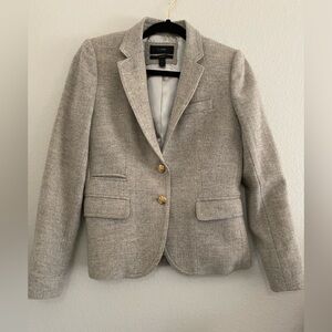 J Crew Schoolboy Blazer 0 Gray Wool Preppy Classic Academia